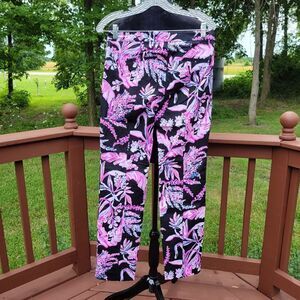 Lily Pulitzer Kelly Skinny Ankle Pants Onyx wild Within, sz 4